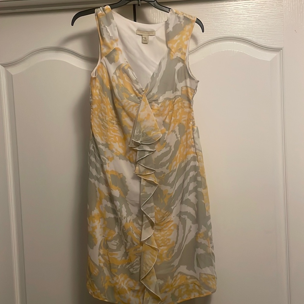 Yellow and gray dress